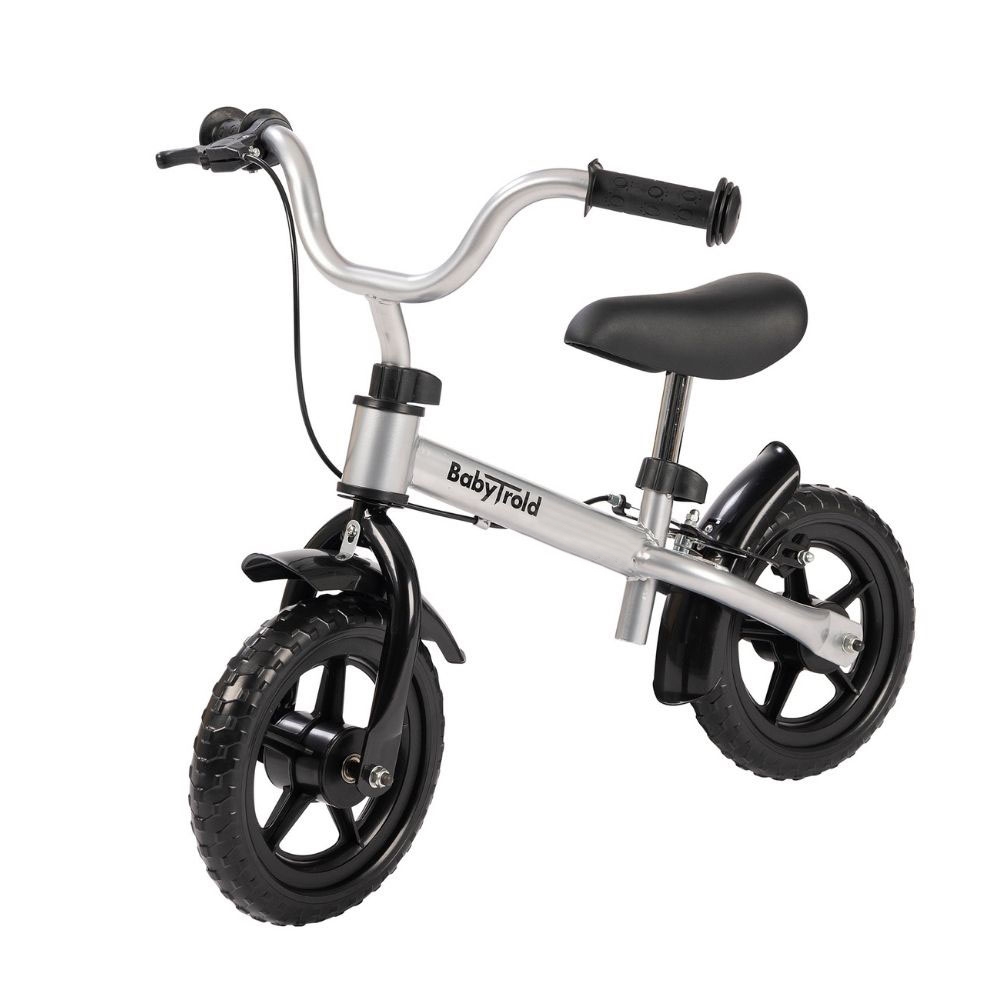 BabyTrold Balancecykel m. massive hjul - Silver